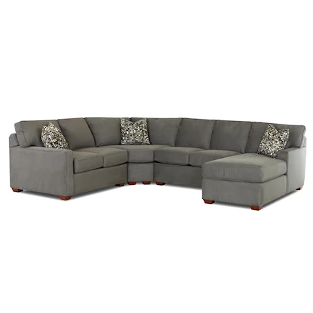 Contemporary L-Shaped Sectional Sofa with Right Arm Facing Chaise